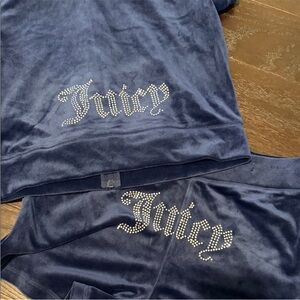 Juicy Couture Atlantis Velour Navy Blue Set